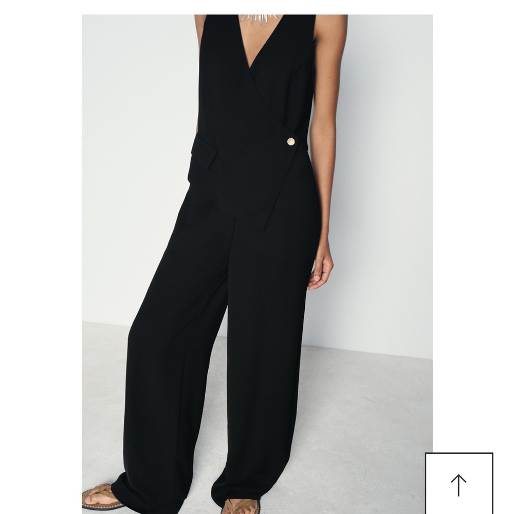 NEW  WITHOUT TAG ONE ZARA ASYMMETRIC VEST
JUMPSUIT SIZE S and L 
🚨NO DISCOUNT - Picture 6 of 11